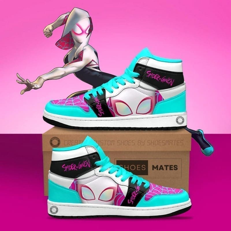 Gwen Stacy Spider Woman Air Jordan 1 High Top Shoes