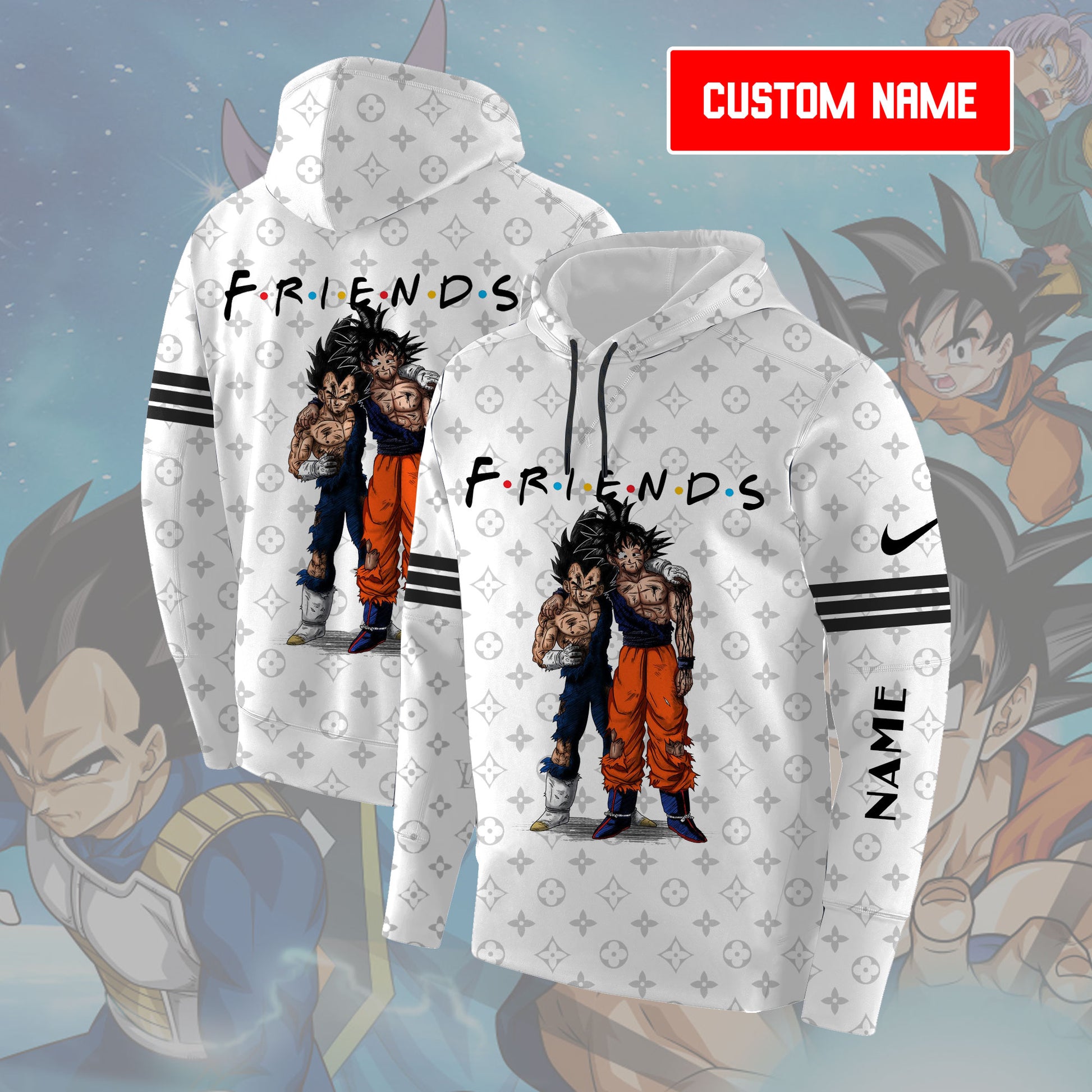 Dragon Ball Friends Custom Name Hoodie Unisex Pullover Hoodie