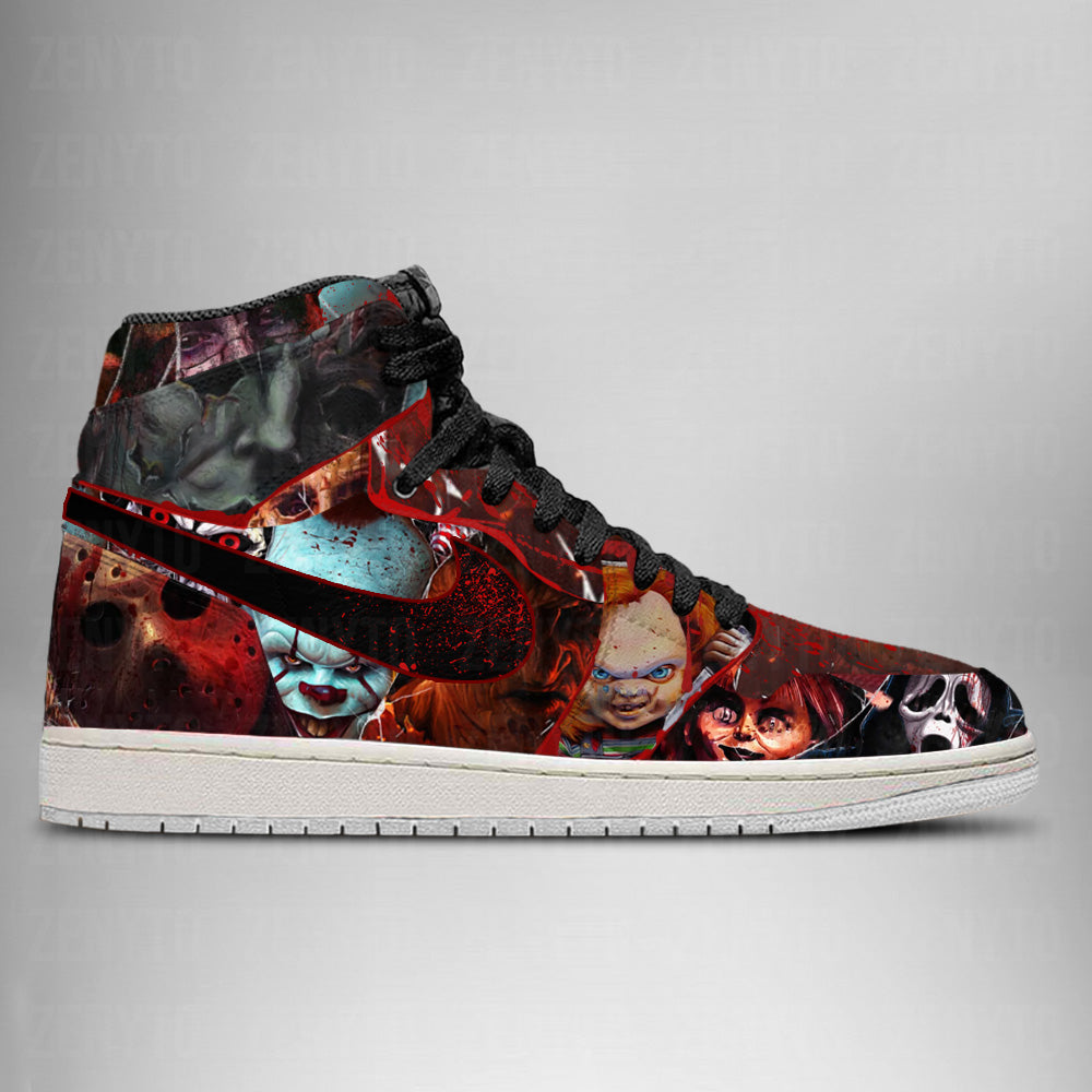 Horror Killers Air Jordan 1 High Top Shoes