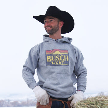 Busch Light Retro Sunset Patch Hoodie