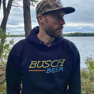 Busch Beer Vintage Neon Logo Hoodie