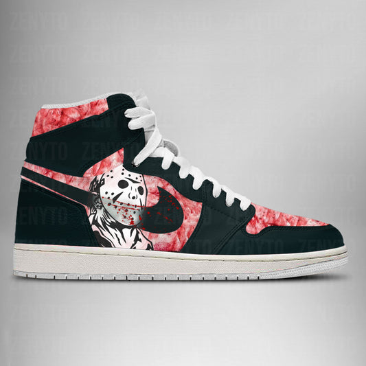 Jason Voorhees Halloween Air Jordan 1 High Top Shoes Version 3