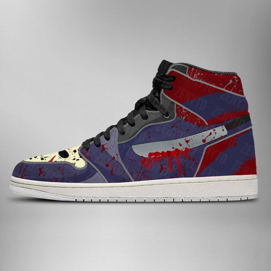 Jason Voorhees Halloween Air Jordan 1 High Top Shoes Version 4