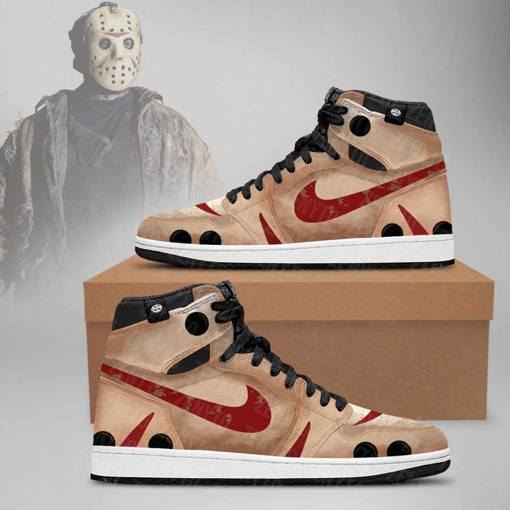 Jason Voorhees Halloween Air Jordan 1 High Top Shoes Version 5