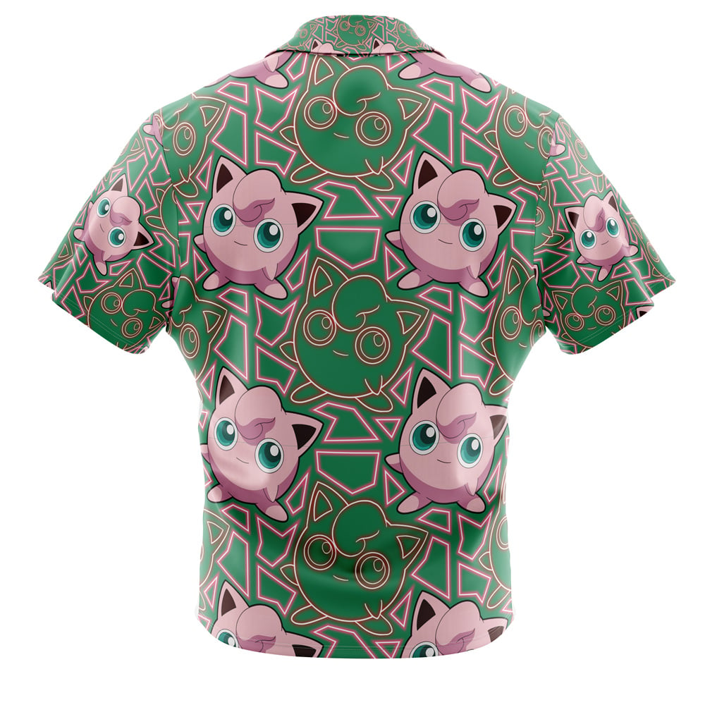 Jigglypuff Pokemon Button Up Hawaiian Shirt