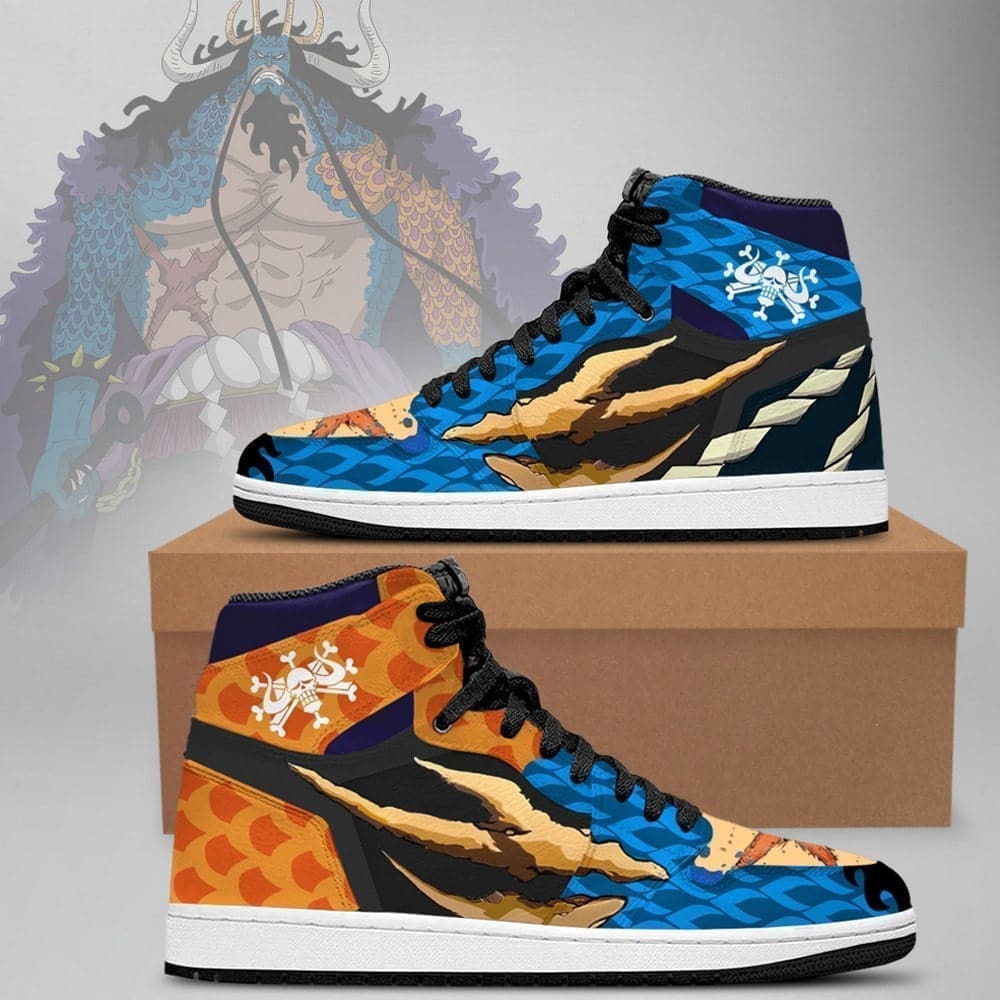 Kaido One Piece Air Jordan 1 High Top Shoes SMKOPA1 - Shoesmates