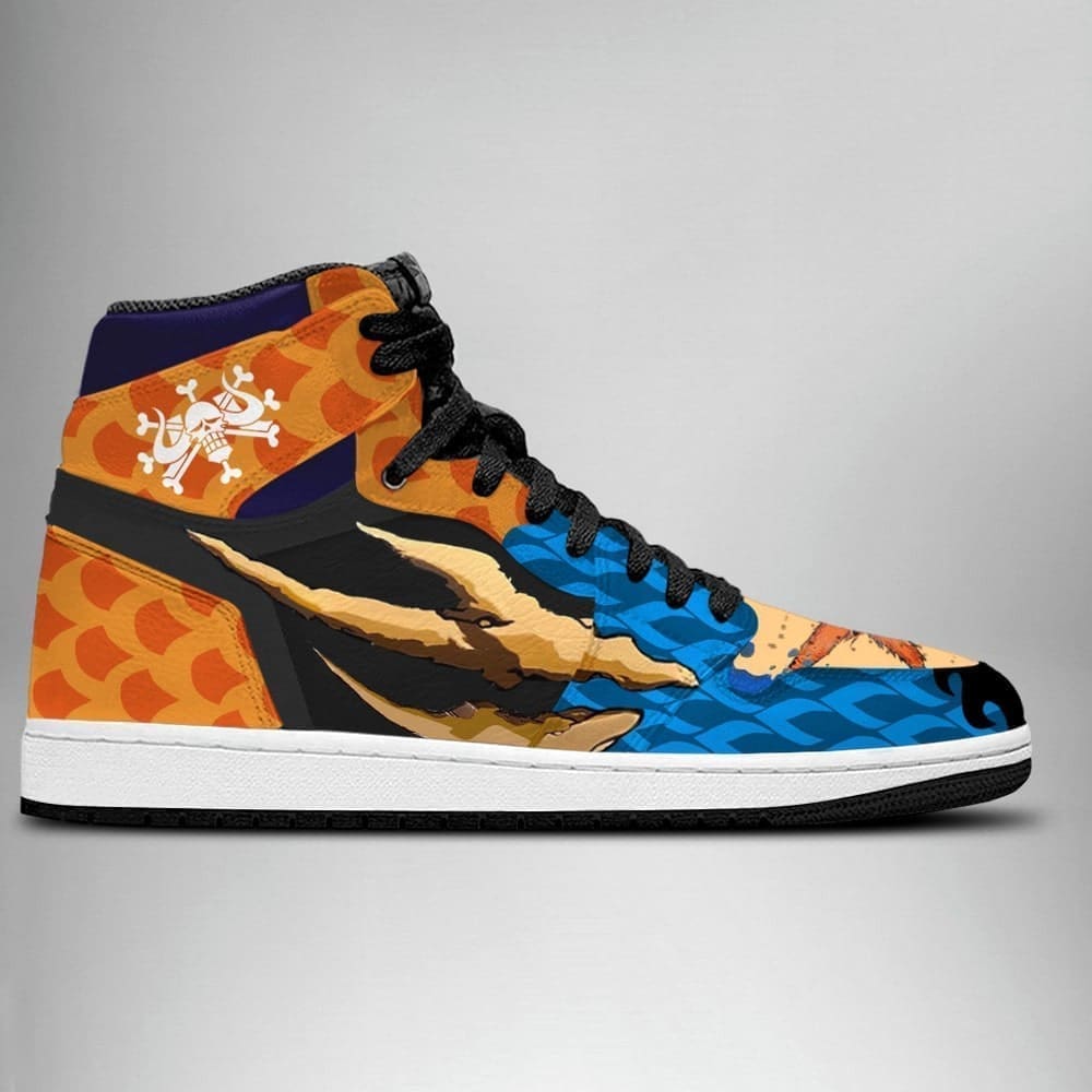 Kaido One Piece Air Jordan 1 High Top Shoes SMKOPA1 - Shoesmates