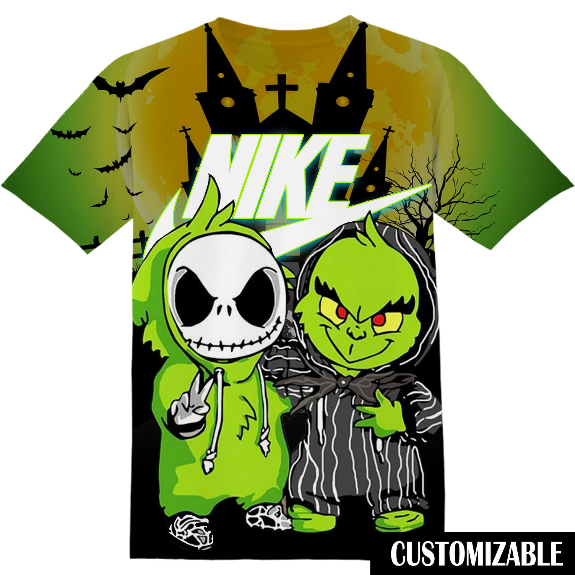 Halloween The Nightmare Before Christmas Jack Skellington Grinch Tshirt Adult And Kid Tshirt