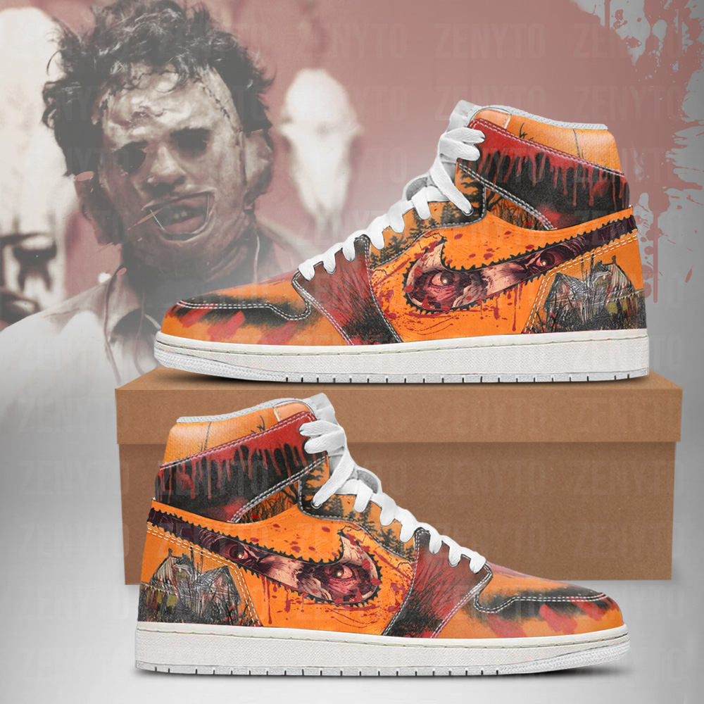 Leatherface Halloween Air Jordan 1 High Top Shoes Version 2