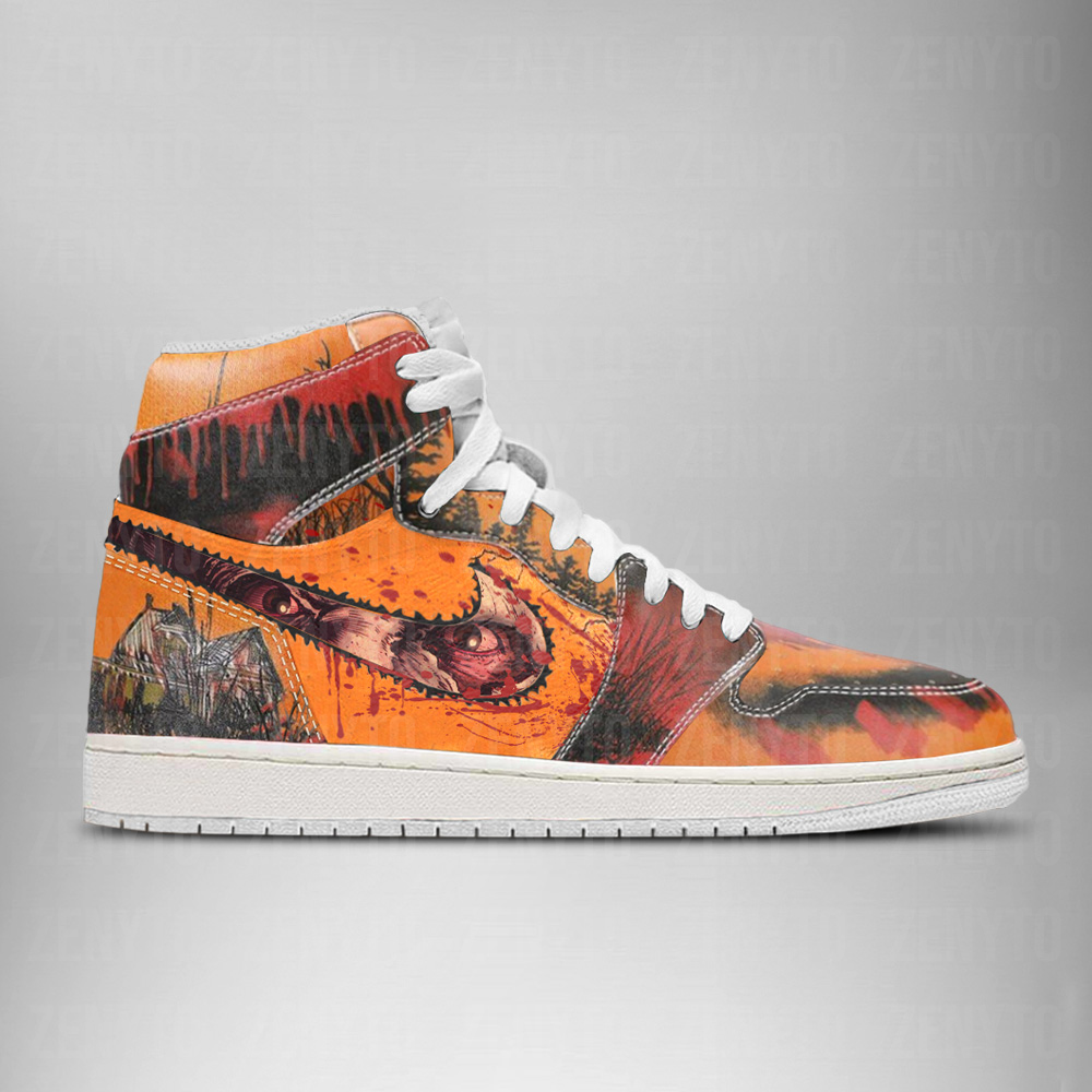 Leatherface Halloween Air Jordan 1 High Top Shoes Version 2