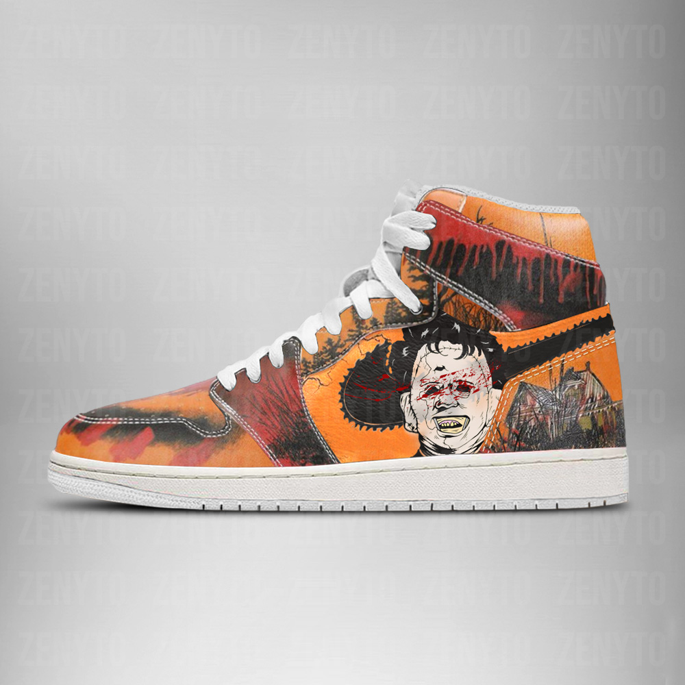 Leatherface Halloween Air Jordan 1 High Top Shoes Version 3