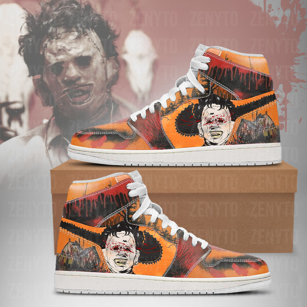 Leatherface Halloween Air Jordan 1 High Top Shoes Version 3