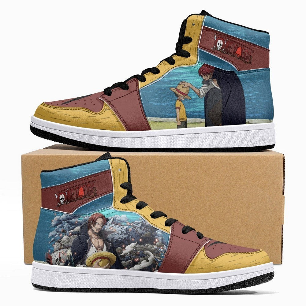 Luffy And Shanks One Piece JD1 High Top Shoes - Shoesmates