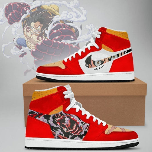 Luffy G4 One Piece Air Jordan 1 High Top Shoes SMLGOP1 - Shoesmates