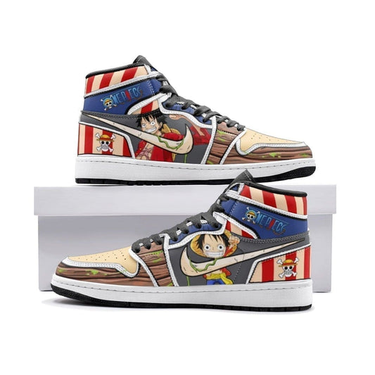 Luffy One Piece Air Jordan 1 High Top Shoes SMLOPA1 - Shoesmates