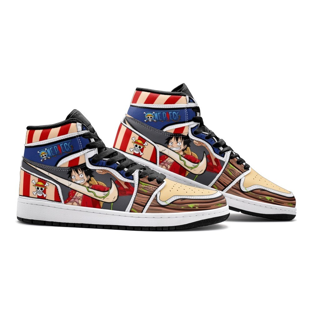 Luffy One Piece Air Jordan 1 High Top Shoes - Shoesmates