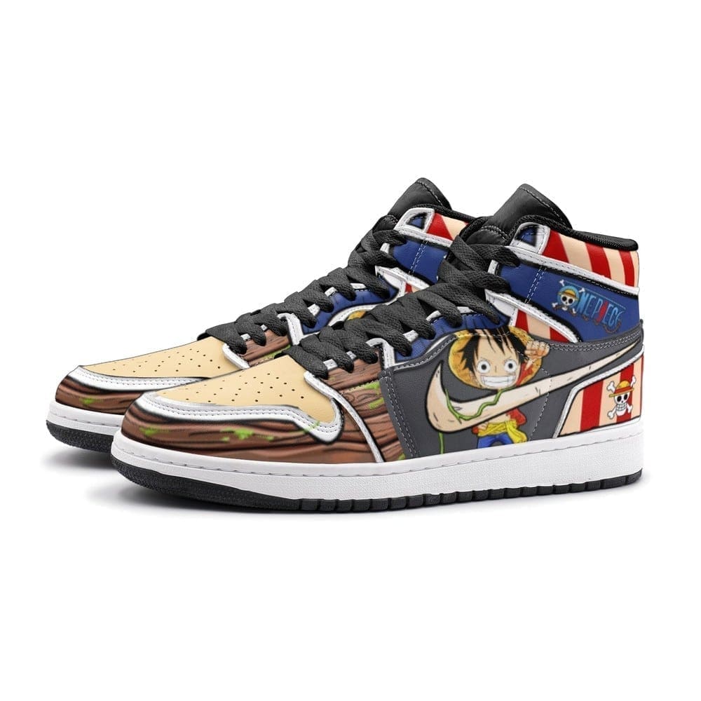 Luffy One Piece Air Jordan 1 High Top Shoes SMLOPA1 - Shoesmates