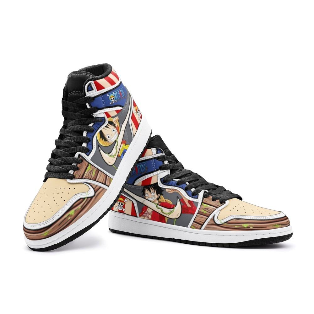 Luffy One Piece Air Jordan 1 High Top Shoes - Shoesmates