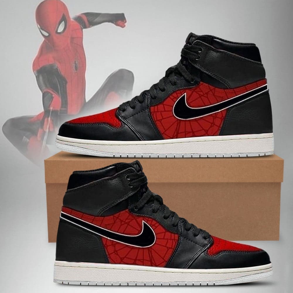 Avengers - Spiderman Air Jordan 1 High Top Shoes SMASAJ1