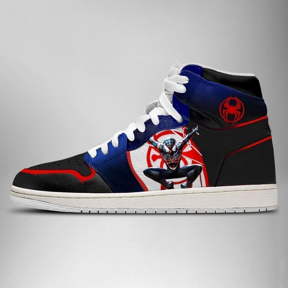 Spider-Man Miles Morales Air Jordan 1 High Top Shoes SMSMMA1