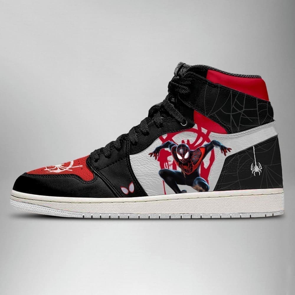 Spider-Man Miles Morales Air Jordan 1 High Top Shoes SMSMMA2