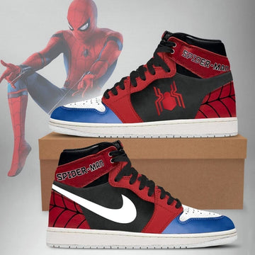 Tom Holland Spider-Man Air Jordan 1 High Top Shoes SMTHSM1