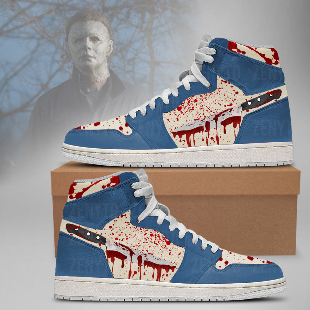 Michael Myers Halloween Air Jordan 1 High Top Shoes Version 3