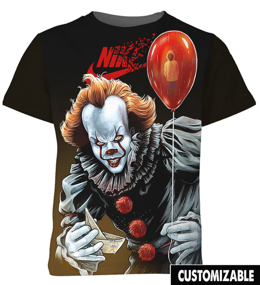 IT Killer Clown Halloween Horror Movie Tshirt Adult And Kid Tshirt VA