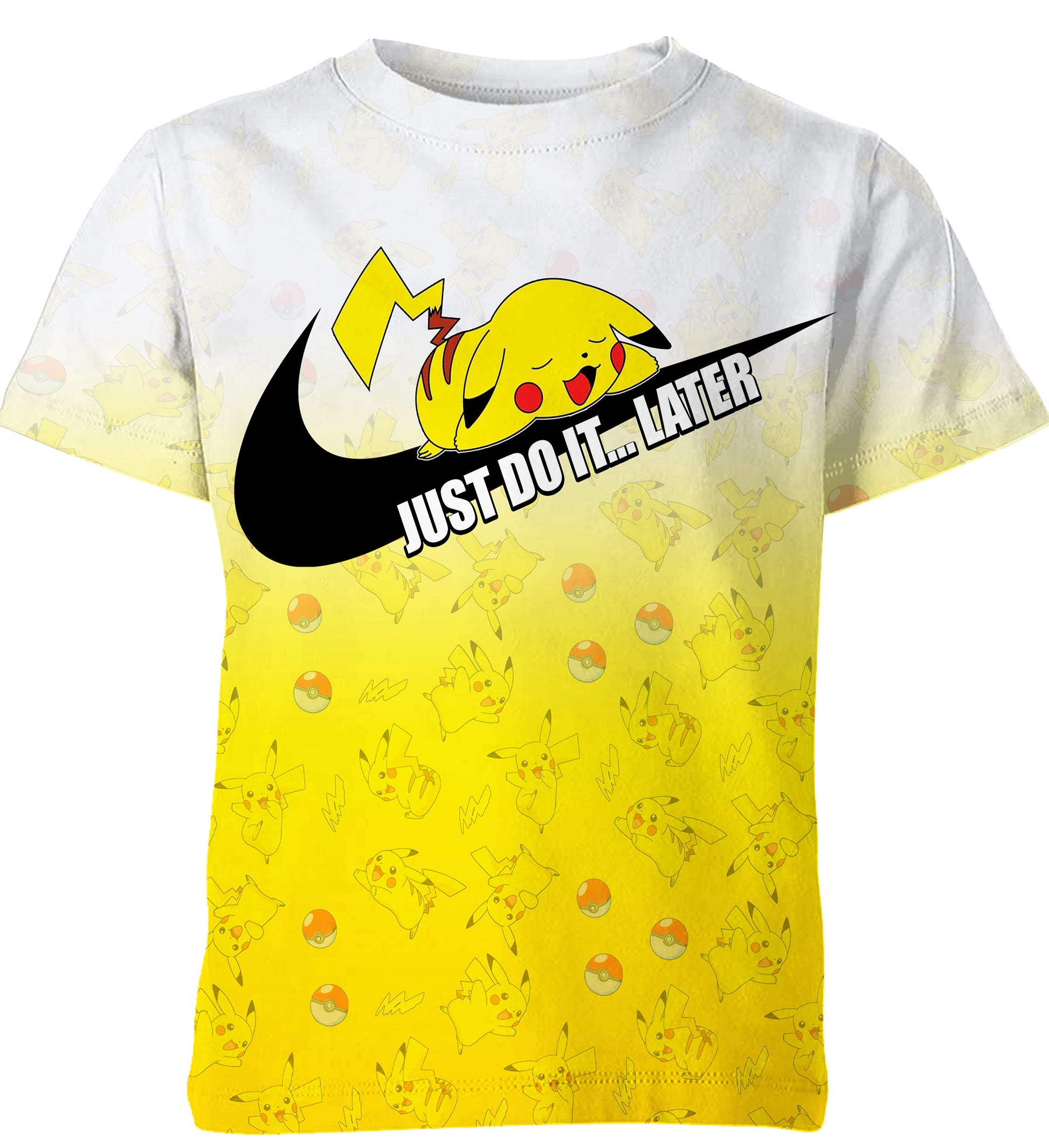 Gift For Anime Lover Pokemon Pikachu Fan Just Do It Later Adult And Kid Tshirt