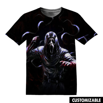 Custom No Logo Halloween Horror Scream Ghostface Tshirt Adult And Kid Tshirt