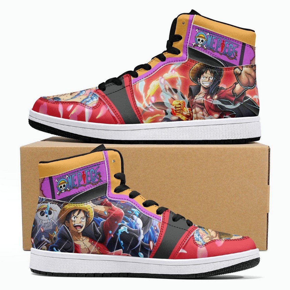 Monkey D. Luffy Armament Haki Ryuo One Piece JD1 High Top Shoes - Shoesmates