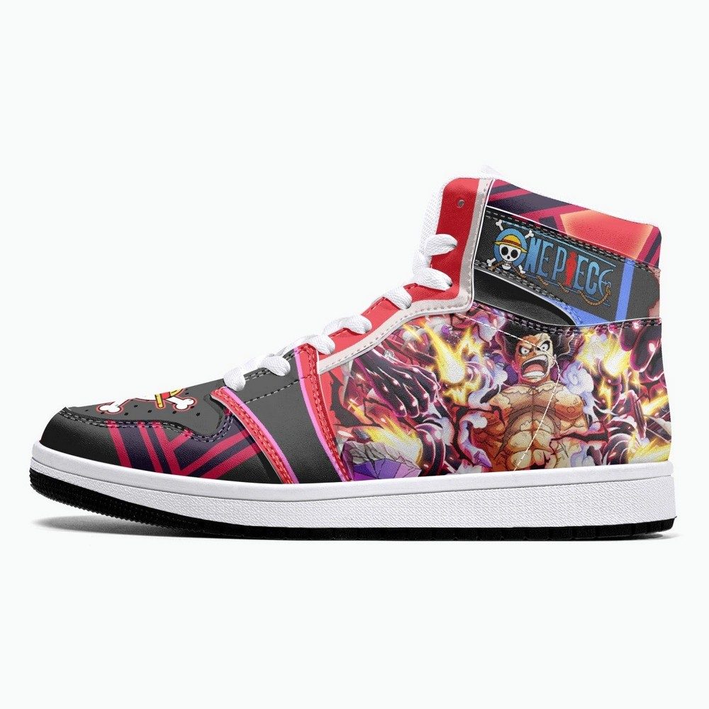 Monkey D. Luffy Gear 4th Snake Man One Piece JD1 High Top Shoes - Shoesmates