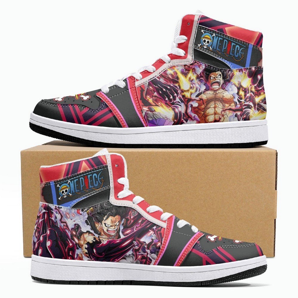 Monkey D. Luffy Gear 4th Snake Man One Piece JD1 High Top Shoes - Shoesmates