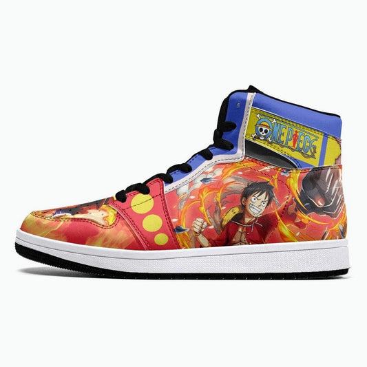 Monkey D. Luffy Red Hawk One Piece JD1 High Top Shoes - Shoesmates