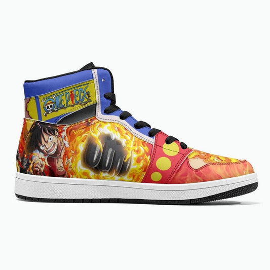 Monkey D. Luffy Red Hawk One Piece JD1 High Top Shoes - Shoesmates