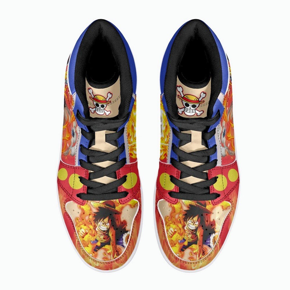 Monkey D. Luffy Red Hawk One Piece JD1 High Top Shoes - Shoesmates