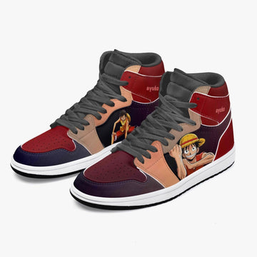 One Piece Luffy AJ1 High Top Shoes v2 - Shoesmates