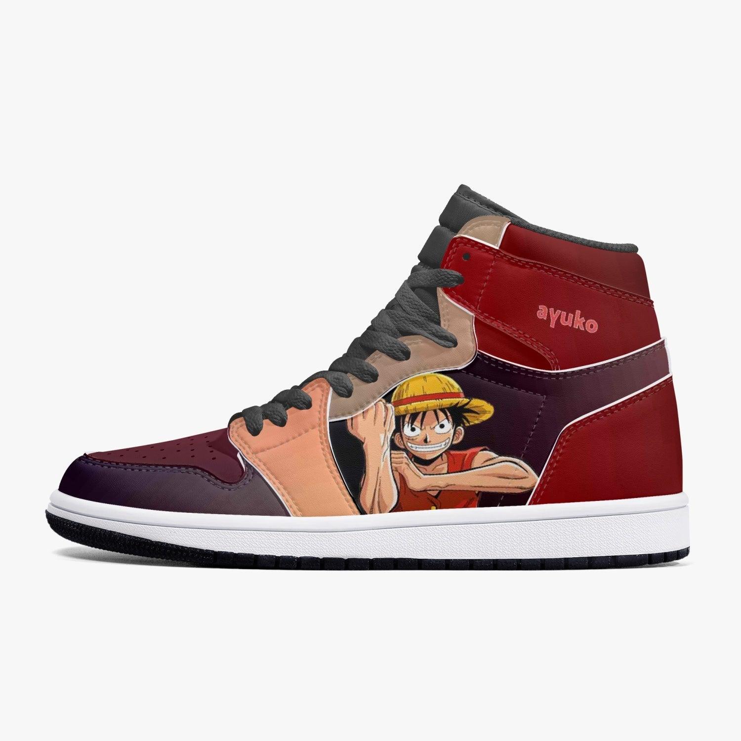 One Piece Luffy AJ1 High Top Shoes v2 - Shoesmates