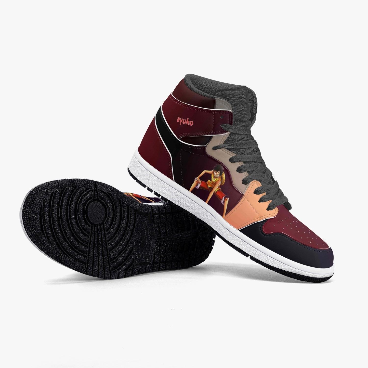 One Piece Luffy AJ1 High Top Shoes v2 - Shoesmates