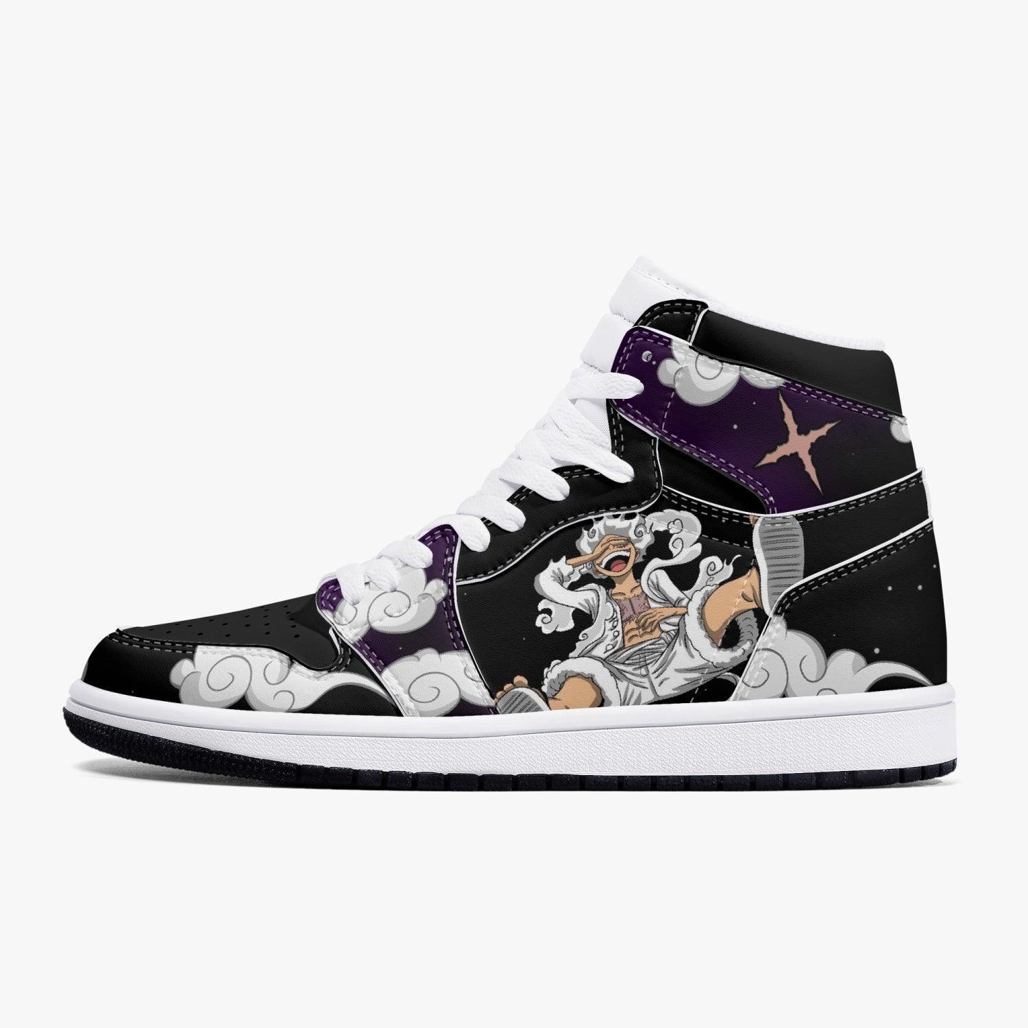 One Piece Luffy White Gear 5 AJ1 High Top Shoes - Shoesmates