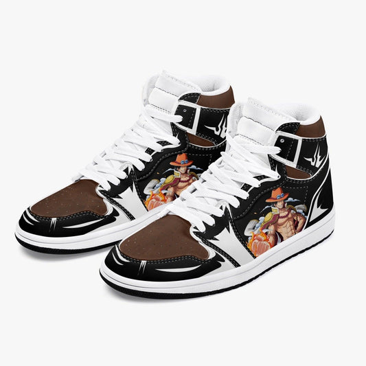 One Piece Portgas D. Ace AJ1 High Top Shoes - Shoesmates