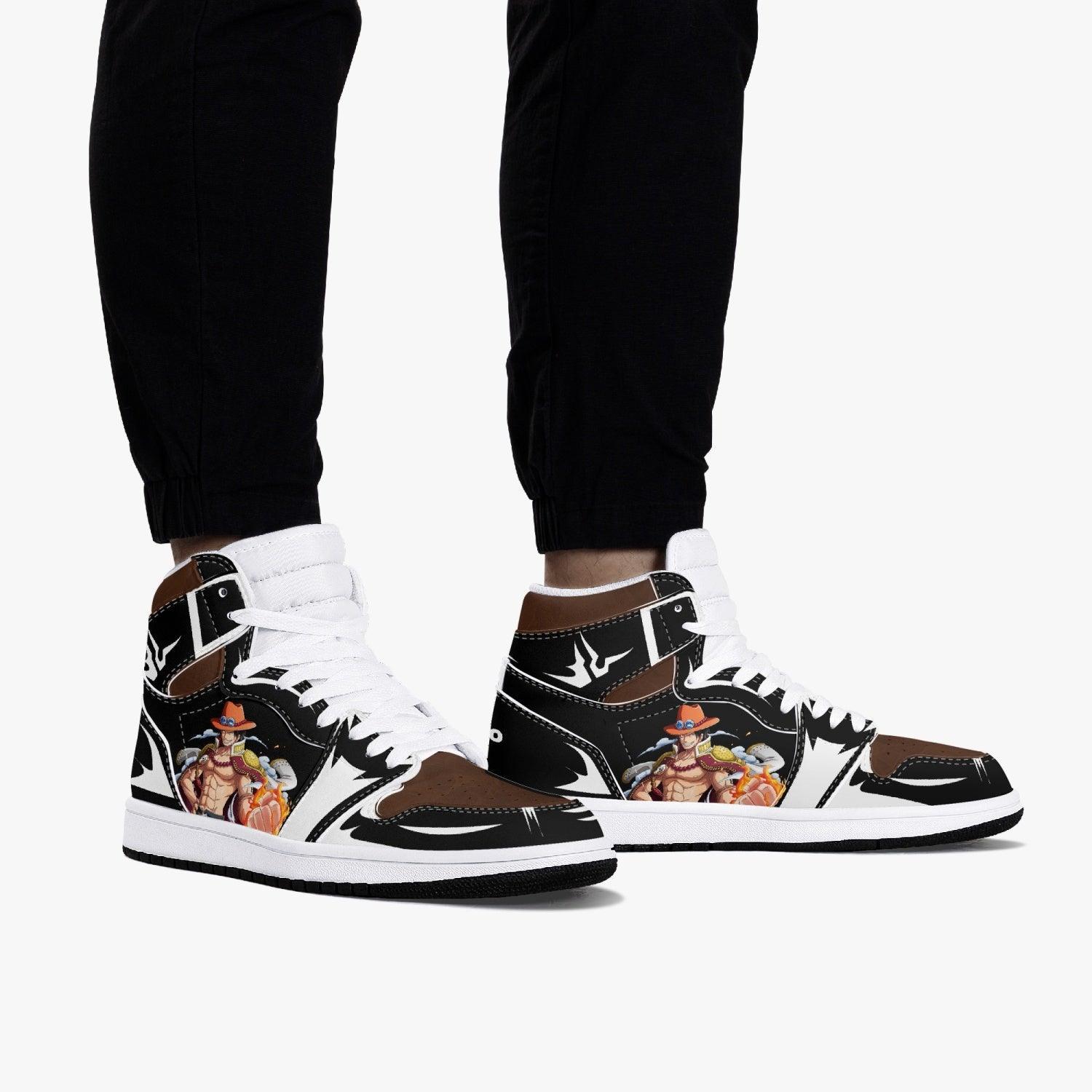 One Piece Portgas D. Ace AJ1 High Top Shoes - Shoesmates