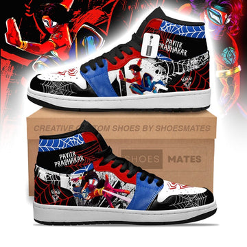 Pavitr Prabhakar Spider-Verse AJ1 High Top Shoes