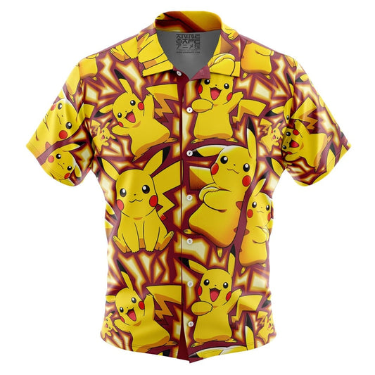 Pikachu Pokemon Button Up Hawaiian Shirt