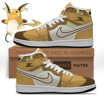 Raichu Pokemon Air Jordan 1 High Top Shoes