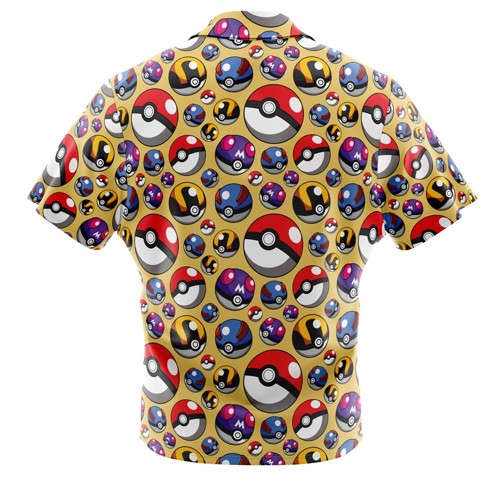 Poke Balls Pokemon Button Up Hawaiian Shirt