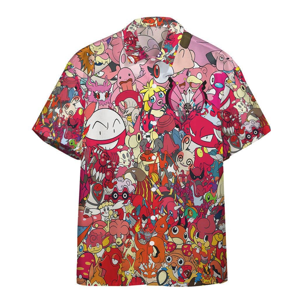 Pokemon Hawaiian Shirt All The Fire Pokemon Hawaii Shirt Pokemon