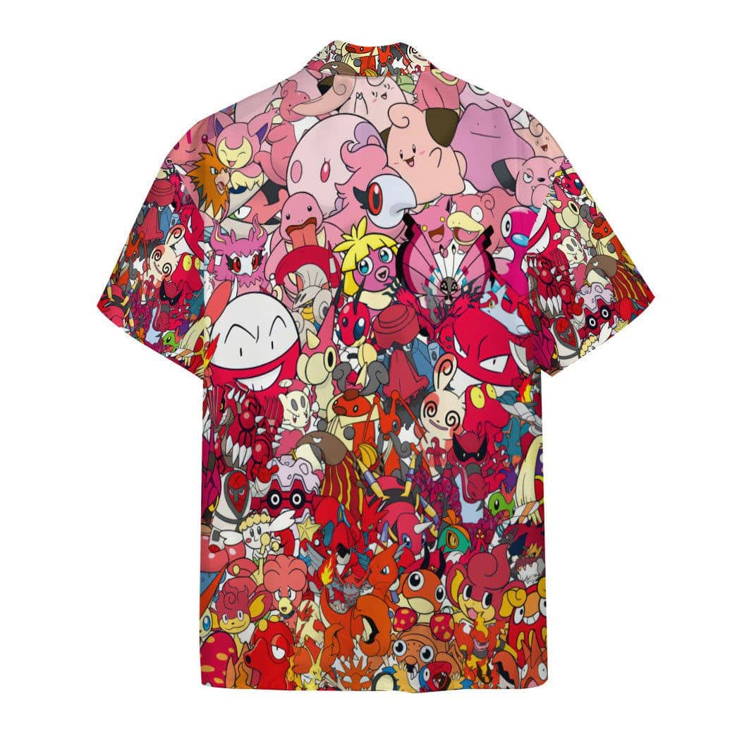 Pokemon Hawaiian Shirt All The Fire Pokemon Hawaii Shirt Pokemon