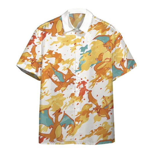 Pokemon Hawaiian Shirt Charizard Fire Hawaii Shirt Pokemon