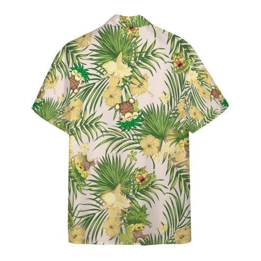 Pokemon Hawaiian Shirt Exeggutor Palm Leafs Hawaii Shirt Pokemon